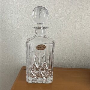 Block Crystal Decanter with Stopper - 24 oz